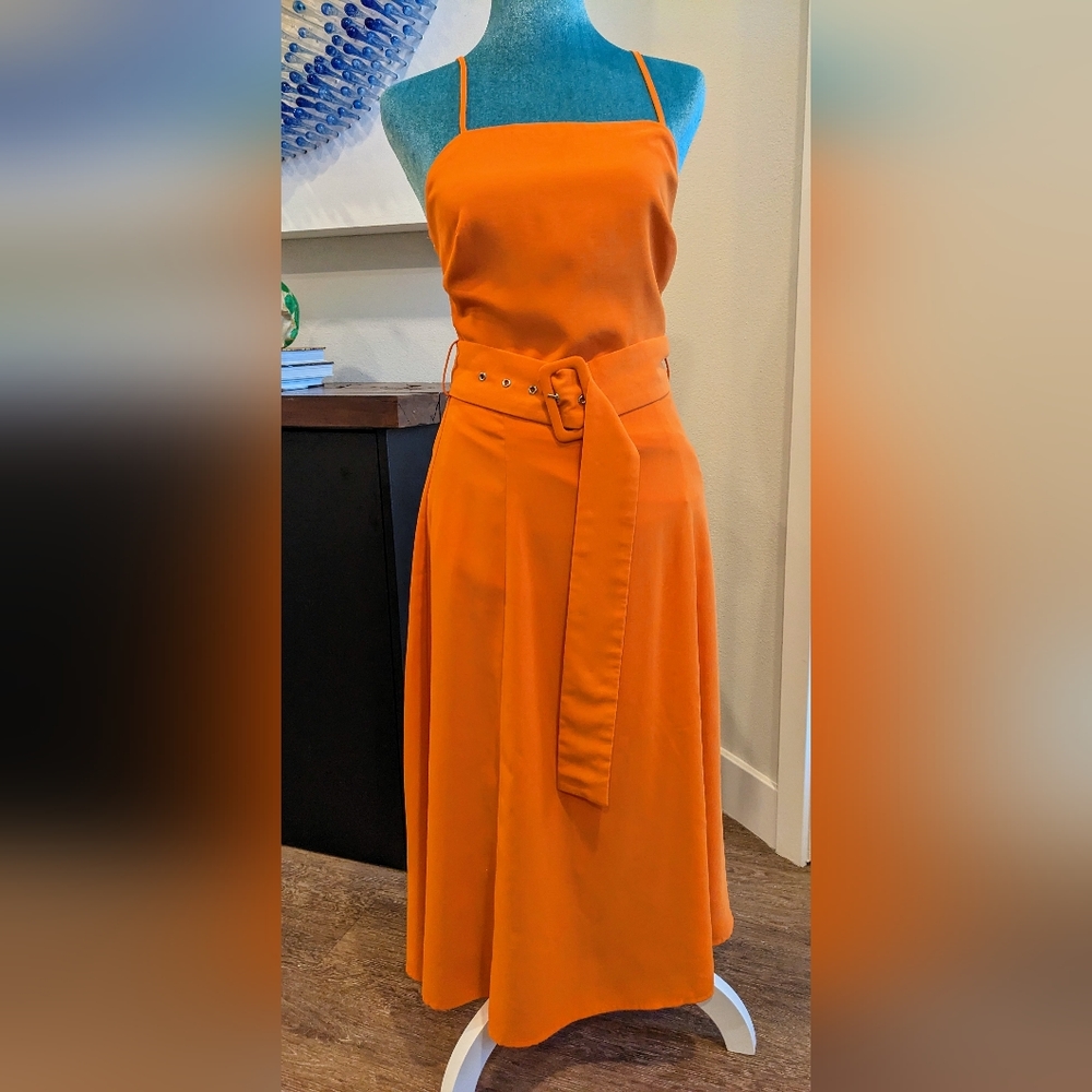 Strappy orange dress